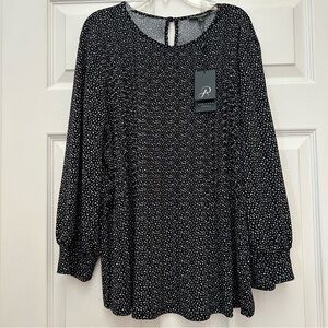 Adrianna Papell Black and White Blouse